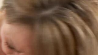 Busty cougar IR fucked and cum blasted after sucking dick