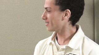 Bubble butt teen Ethan Storm rides thick throbbing cock hard