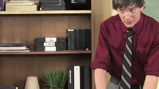 Horny blonde twink Atlanta Grey gives passionate blowjob