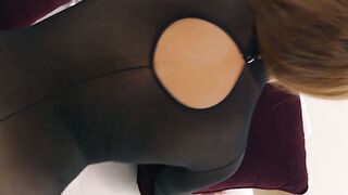 Horny teen deepthroats hard BBC POV before interracial fuck