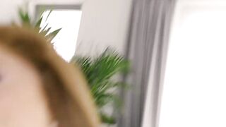 Horny teen deepthroats hard BBC POV before interracial fuck