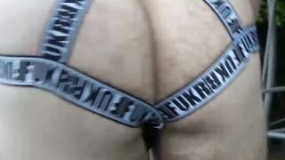 Blond jock masturbates while recording himself with camera
