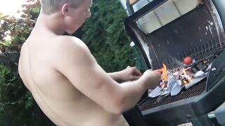 Blond jock masturbates while recording himself with camera