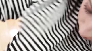 Alison De Vore fed hot cum after stepdad doggystyle pounding