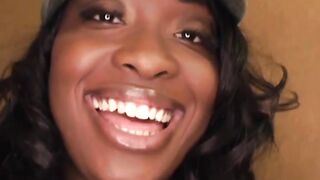 Hot ebony babe Aryana Starr face fucked after wet deepthroat