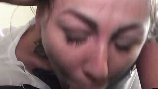 Cute Nayomi Sharp dominated and cum sprayed by daddy Pascal