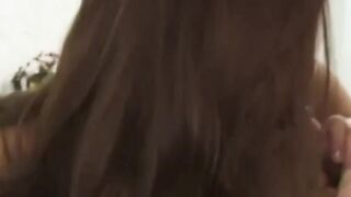 Classic Asian cutie stretched vigorously with two big dicks