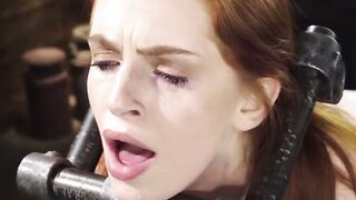 Bound in a steel and anal fucked