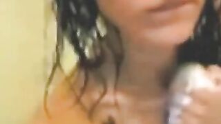 Busty Amateur's Shower Cam Show