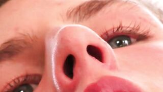 BREATHTAKING BRUNETTE BOMBARDED BY 10 Inches OF HARD, RAGING DICK IN EPIC TRIPLE THREAT FACIAL!