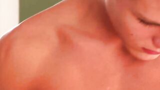 BREATHTAKING BRUNETTE BOMBARDED BY 10 Inches OF HARD, RAGING DICK IN EPIC TRIPLE THREAT FACIAL!