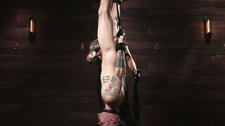Cliff strokes Bucks cock and tugs on the chains