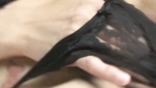 Sexy Sahara knite teases herself in bed