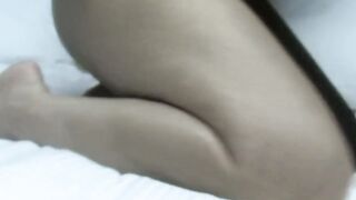 Sexy Sahara knite teases herself in bed