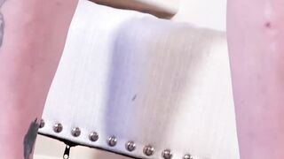 Naughty shemale Chelsea Marie solo wanking of her hard dick