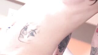 Naughty shemale Chelsea Marie solo wanking of her hard dick