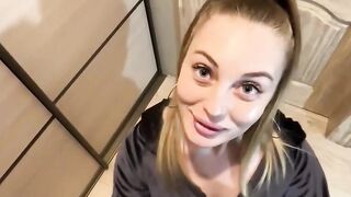 I can pay the delivery guy with sex - Courier Fucked a Beautiful Girl Bitch with Long