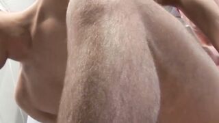 Athletic jock gets a facial and raw fuck from inked hunk