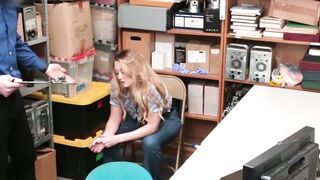 Teen babe steals and gets fucked by cop who interrogated her