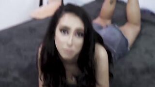 Adorable babe loves having her stepbros cock in her pussy