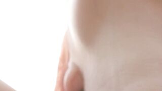 Pale redhead shows off her impeccable hips and her titties