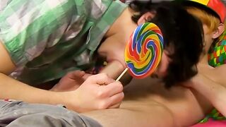 Blonde twink Preston Andrews banging emo gay after mutual BJ