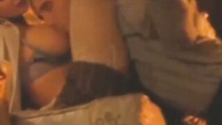 Busty MILF Rebecca Bardoux takes cum in mouth after wild sex