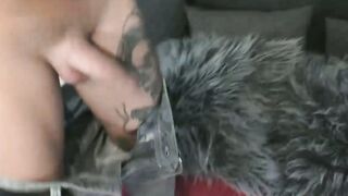 Mature sucks cocks in threesome before getting creampied