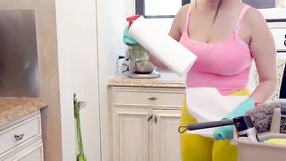 Teen maid sucks cock and bangs her boss for some extra cash