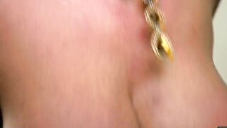 Assfucked subslut gets spanked and gagged before tasting cum