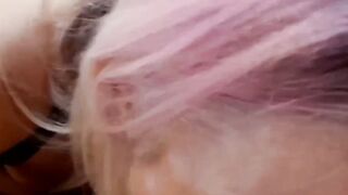 Pink cutie Mellissa Honey reverse cowgirl banged after BJ