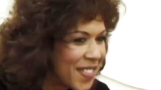 Retro mommy gives passionate blowjob before riding rough