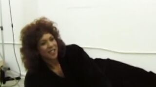 Retro mommy gives passionate blowjob before riding rough