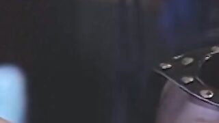 Submissive lesbian gagged and spanked by domina