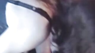 Submissive lesbian gagged and spanked by domina