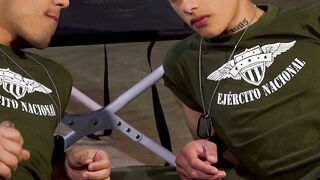 Felix Harris and Gabriel Chiappe and their jerking off training