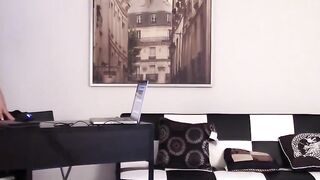 Juicy tits tbabe Venus Lux jerking off during office break