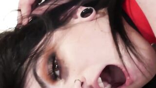 Hot tranny in fishnets Natalie Mars fisted by hot girl