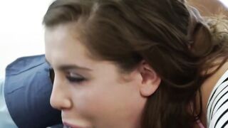 Kasey Warner gives a sloppy blowjob before being BBC railed