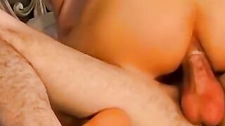 Handsome twink cock sucked and anally railed by his lover