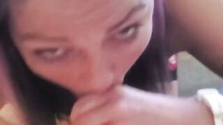Big-Titted MILF Sukie Rae Sucks Cock, Gets Facial