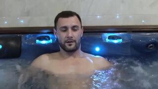 Hot bath prompts a masturbation session