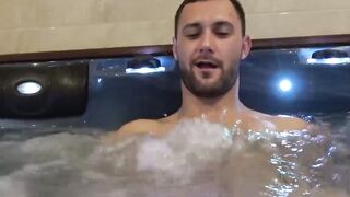 Hot bath prompts a masturbation session