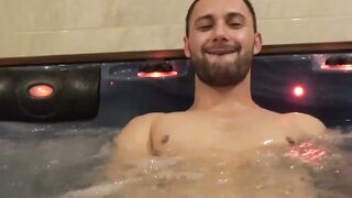 Hot bath prompts a masturbation session