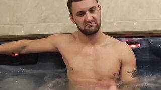 Hot bath prompts a masturbation session
