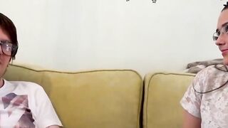Naughty Pixxie Little gives a hot blowjob to nerdy friend