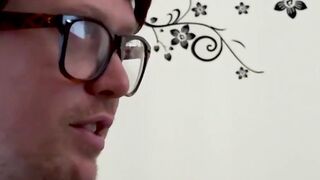 Naughty Pixxie Little gives a hot blowjob to nerdy friend