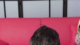 Curvy teen babe Lucy Lane blows big cock glasses nerd POV