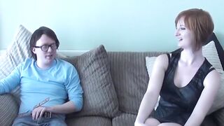 Sexy big tits Zara Du Rose deepthroats big dick geek POV