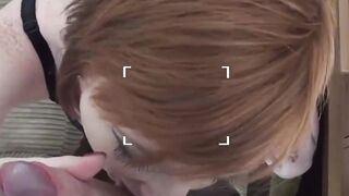 Sexy big tits Zara Du Rose deepthroats big dick geek POV